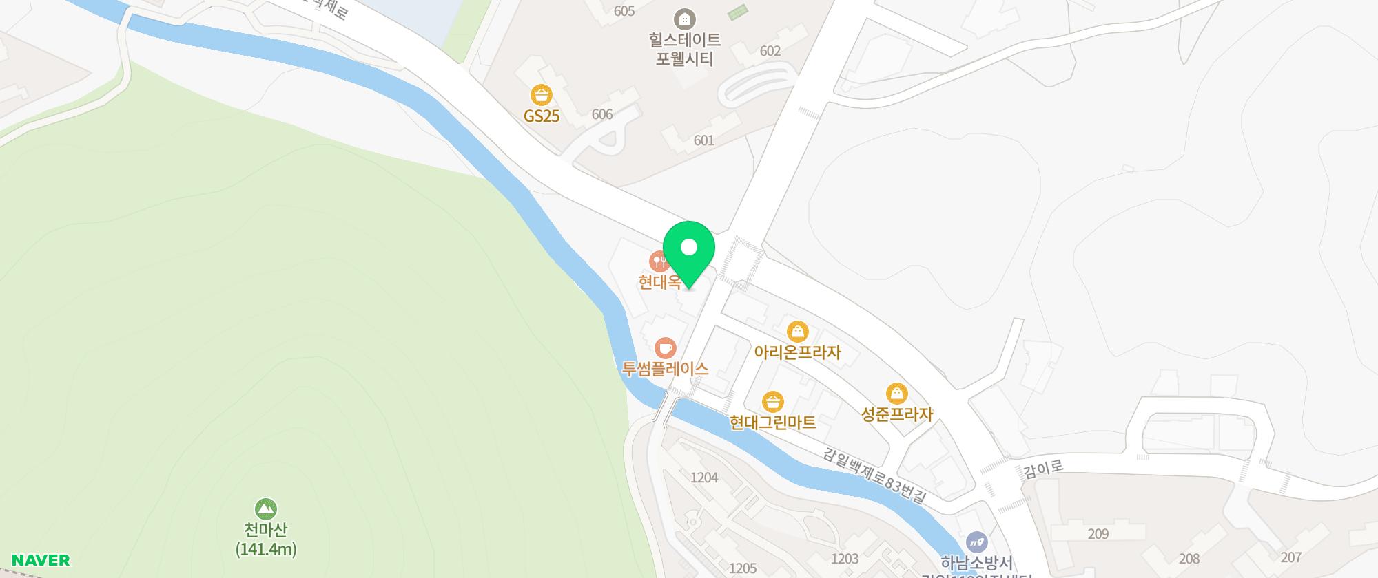 하남 e튼튼치과의원 감일본원 위치 지도